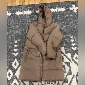 Never worn long puffer coat